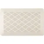 Martha Stewart Miles Modern Diamond Anti-Fatigue Air-Infused Kitchen Mat, Beige, 19.6"x32"