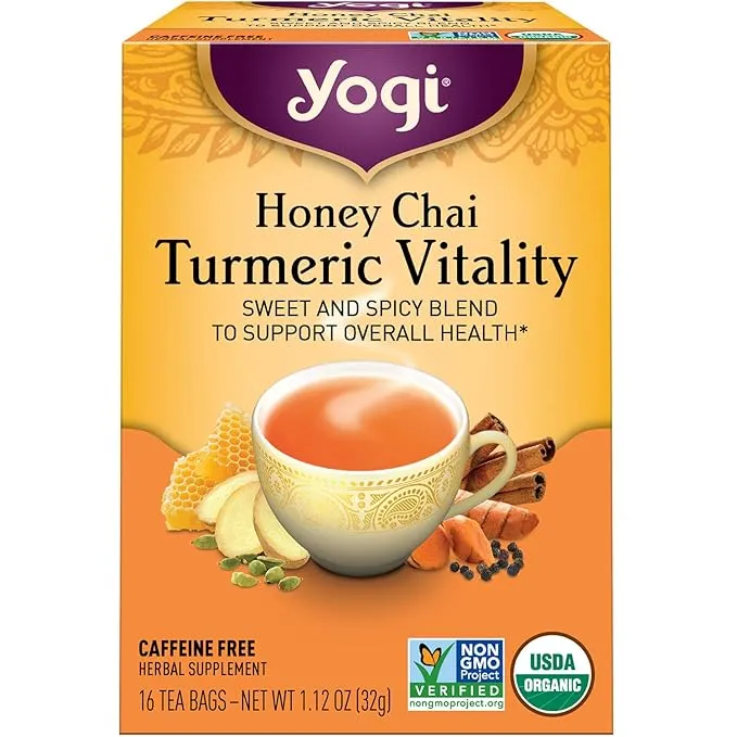 Yogi Tea, Turmeric Vitality, Honey Chai, Tea Bags - 16 tea bags, 1.12 oz