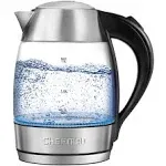 Chefman Fast Boiling 1.8L Electric Glass Kettle, Removable Tea Infuser, Auto Shutoff, LED Lights