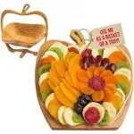 Dried Fruit Gift Basket Tray Turns into Basket, Healthy Gourmet Snack Box, Holiday Food Tray - Bonnie & Pop