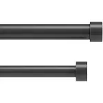 Umbra Cappa Double Curtain Rod, Includes 2 Matching Finials, Brackets &amp;