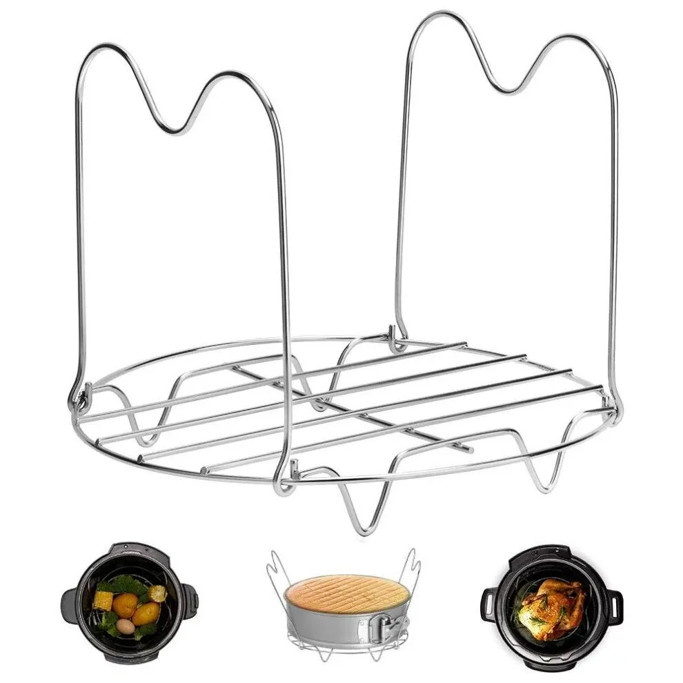 Createy Steamer Rack Trivet with Handles Compatible with Instant Pot Accessories ...