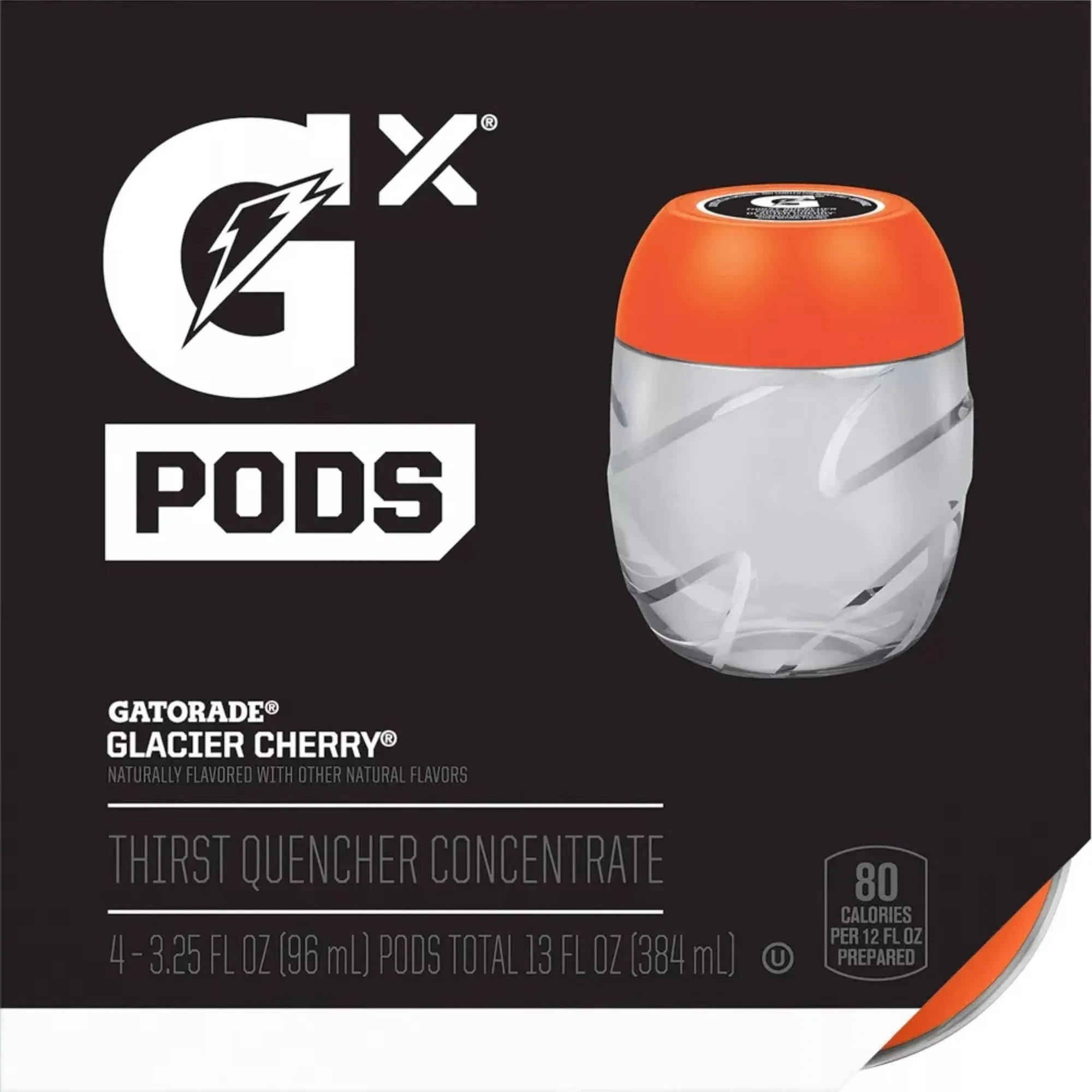 SOUTHERN BASICS Gatorade Gx Hydration System, Non-Slip Gx Squeeze Bottles Or Gx Sports Drink Concentrate Pods (4 Count) (Glacier Cherry)