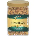 PLANTERS Fancy Whole Cashews with Sea Salt, 10 oz. Resealable Jar - Made with Simple Ingredients - Good Source of Vitamins and Minerals - Kosher (Packaging May Vary)PLANTERS Fancy Whole Cashews with Sea Salt, 10 o…