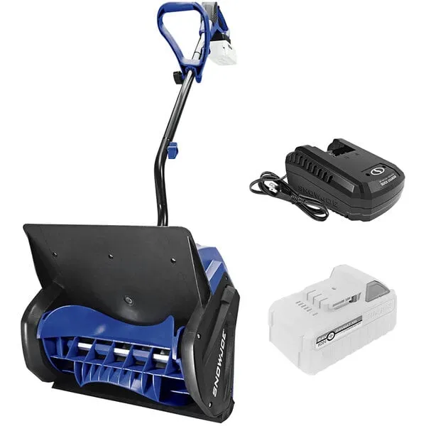 Snow Joe 24V-SS13-TV1 24-Volt IONMAX Cordless Snow Shovel Bundle, (w/ 4.0-Ah Battery, Charger, Cover, Ice Dozer, and Extended Warranty)