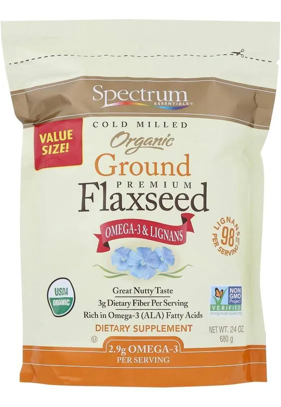 Spectrum Essentials Organic Ground Premium Flaxseed, 24 Oz