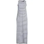 Lands End High Neck Cover-Up Maxi Dress Warm Stripe - Regular