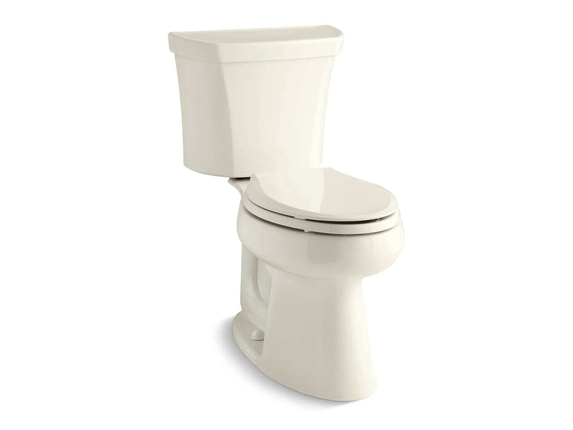 KOHLER 3989-0 Highline Two-Piece Comfort Height Toilet with Dual-Flush and Elongated Bowl, White