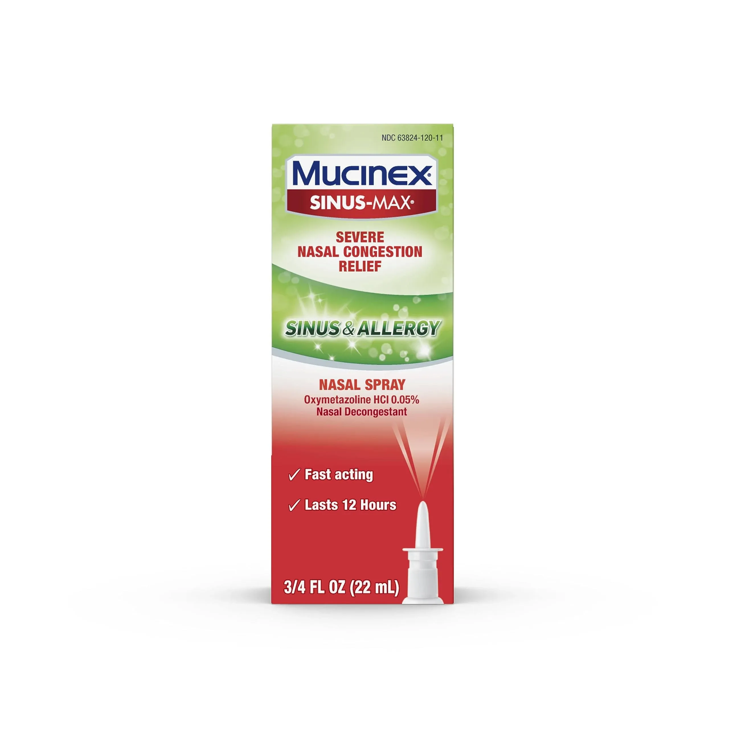 Mucinex SINUS &amp; ALLERGY Sinus-Max Severe Nasal Spray Congestion 3/4 oz EXP 3/24