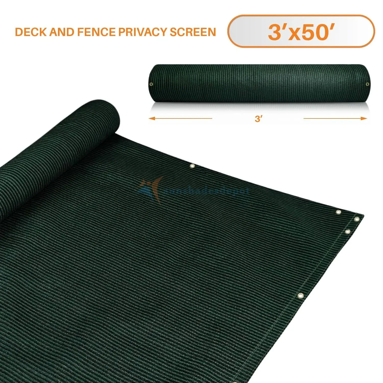 Tang 3' x 50' Dark Green Residential Commercial Privacy Deck Fence Privacy Screen ...