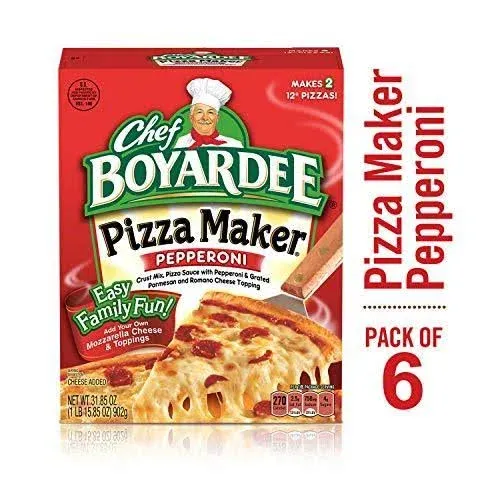 Chef Boyardee Pepperoni Pizza Maker, 31.85 oz, 6 Pack