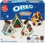 Gingerbread Christmas Create A Treat Oreo Chocolate Cookie Holiday Mini Village Kit - 4 Mini Houses 22.6oz total