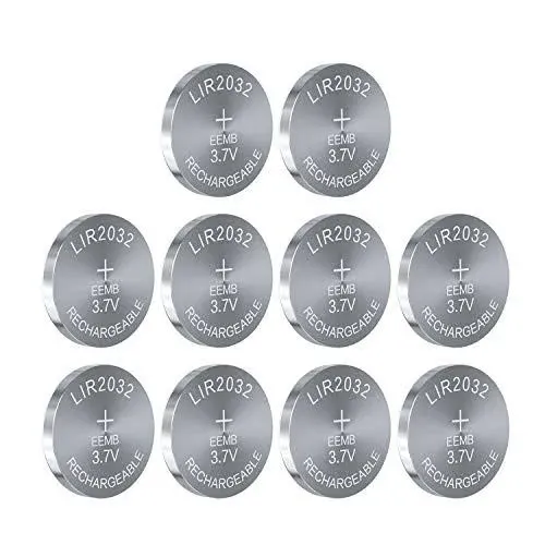 EEMB 10pcs Lir2032 Rechargeable Battery 3.7V Lithium-Ion Coin Button Cell ...