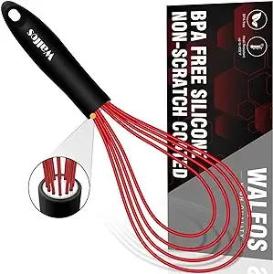 Flat Silicone Whisk 11&#039;&#039; Wires Silicone Whisk For Blending Beating Stirring And 