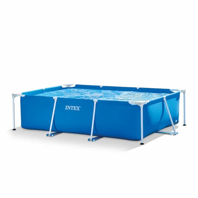 Intex 86" x 23" Rectangular Frame Above Ground Outdoor Child Safe Splash Swimming Pool