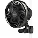 CLOUDRAY A6, Gen 2 Grow Tent Clip Fan 6” with Long-Life EC Motor, 10-Level Dynamic Wind Modes & Fan Speeds, Manual Swivel