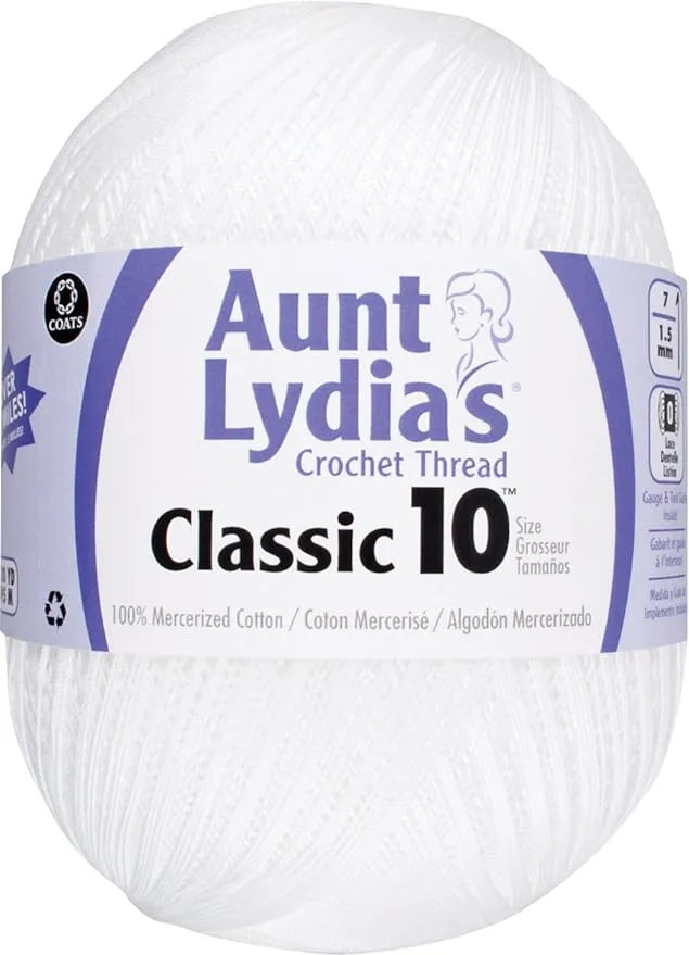 Aunt Lydia Jumbo Crochet Cotton, White