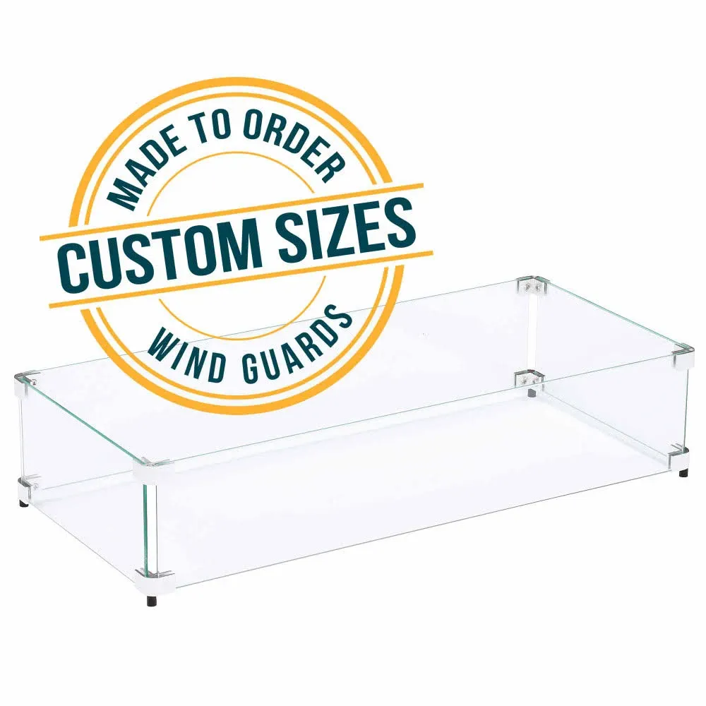 Custom Sized Wind Guard for Gas Fire Pits - Celestial Fire Glass