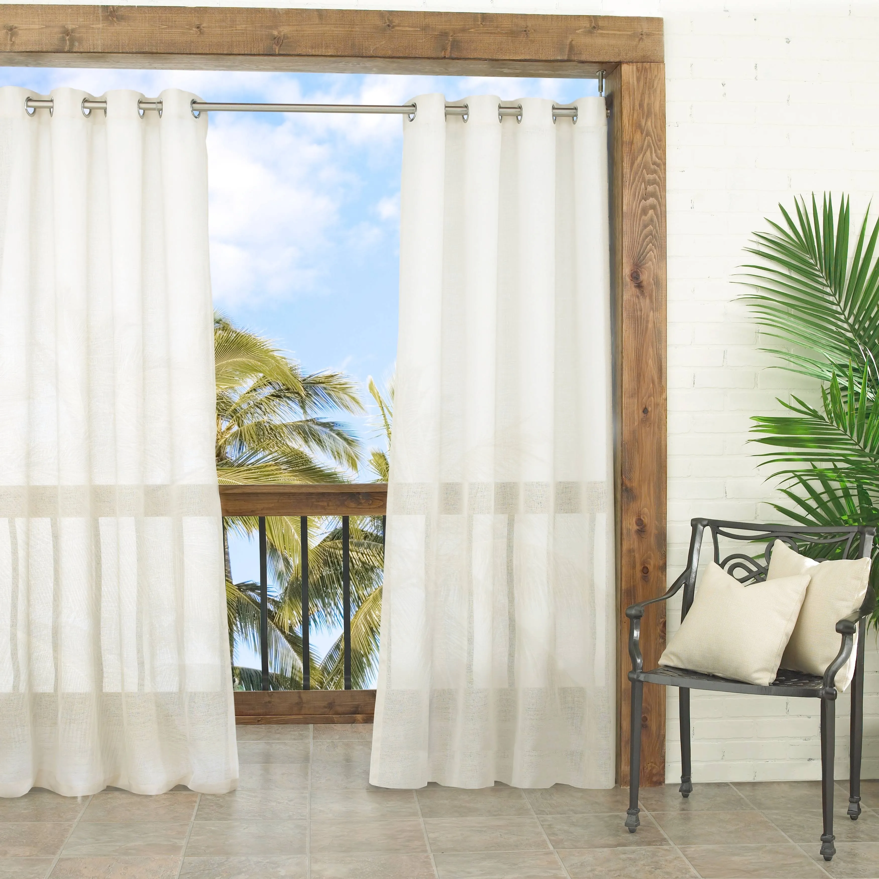 Waverly Sun N Shade Resort Sheer Curtain Panel