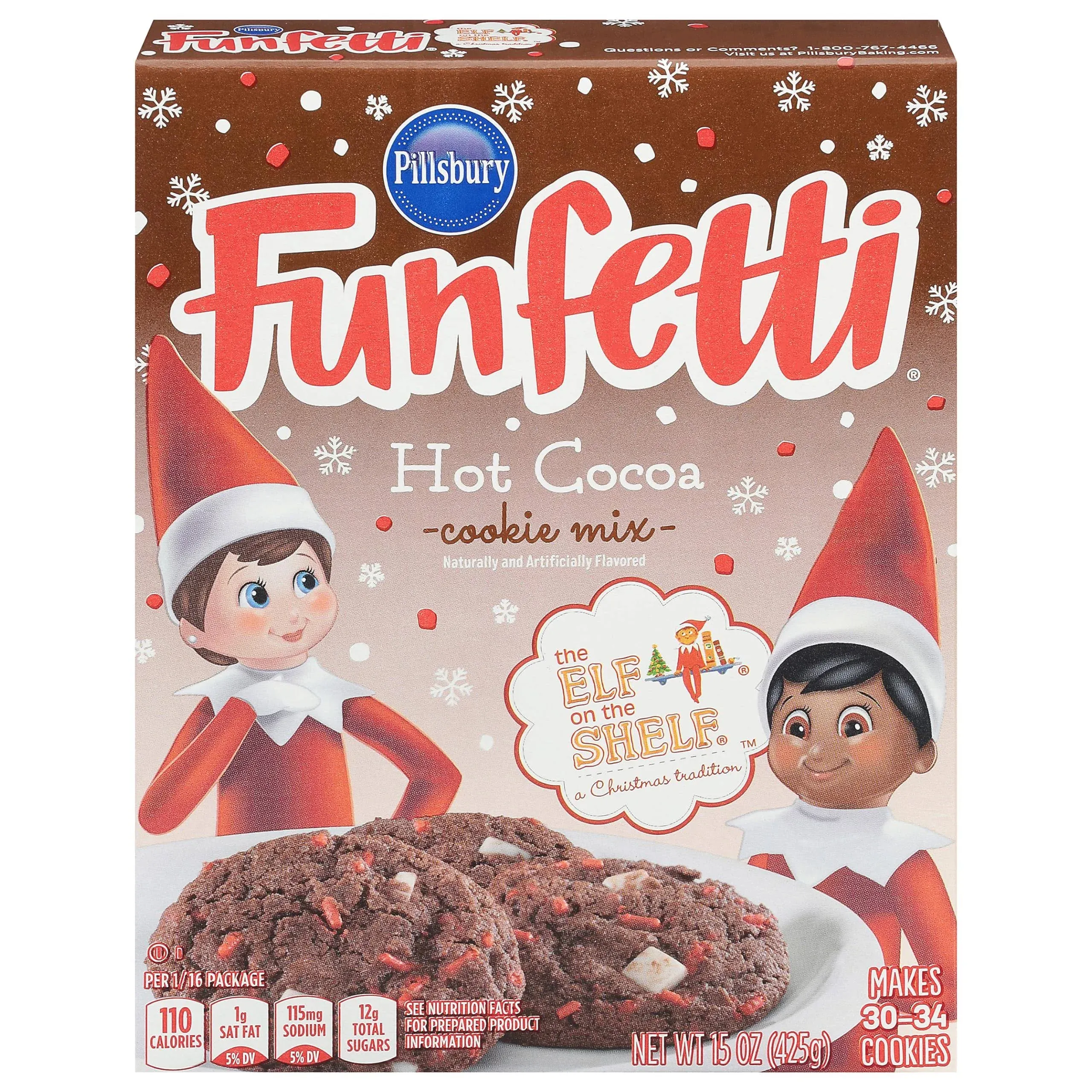 Pillsbury Funfetti Elf On The Shelf Hot Cocoa Cookie Mix