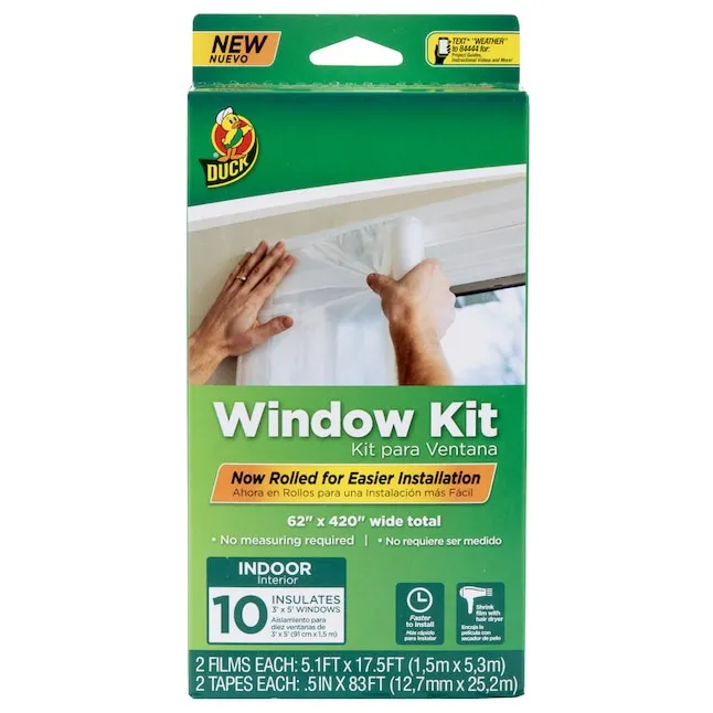 Duck 286218 Extra Large Patio Door Shrink Film Window insulation kit, 1, Crystal Clear