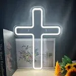 BerniceKelly Jesus Christ Cross Neon Signs, Cross Jesus Neon Sign Light Home ...