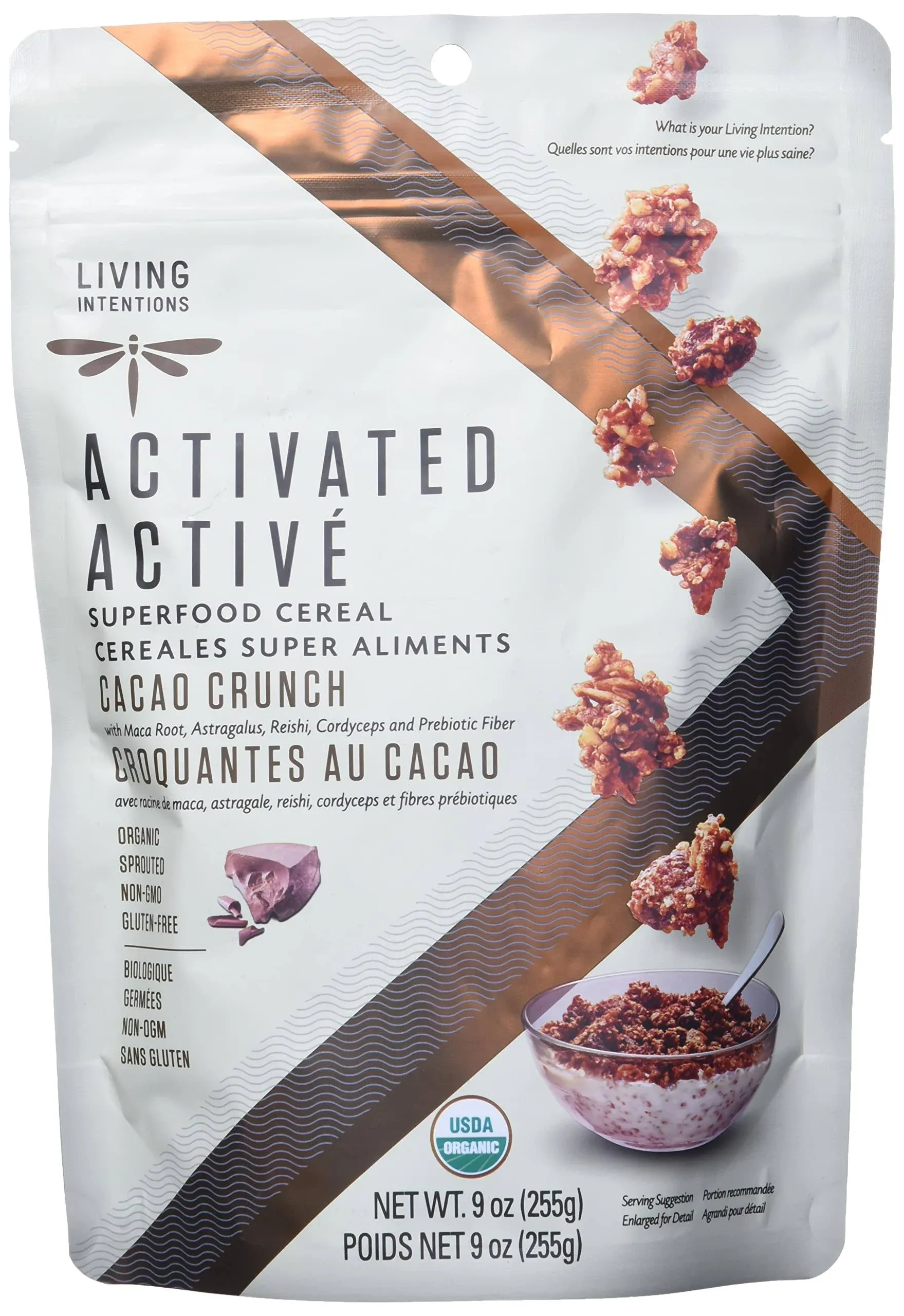 Living Intentions Cereal - Organic - Superfood - Cacao Crunch - 9 oz - case of 6