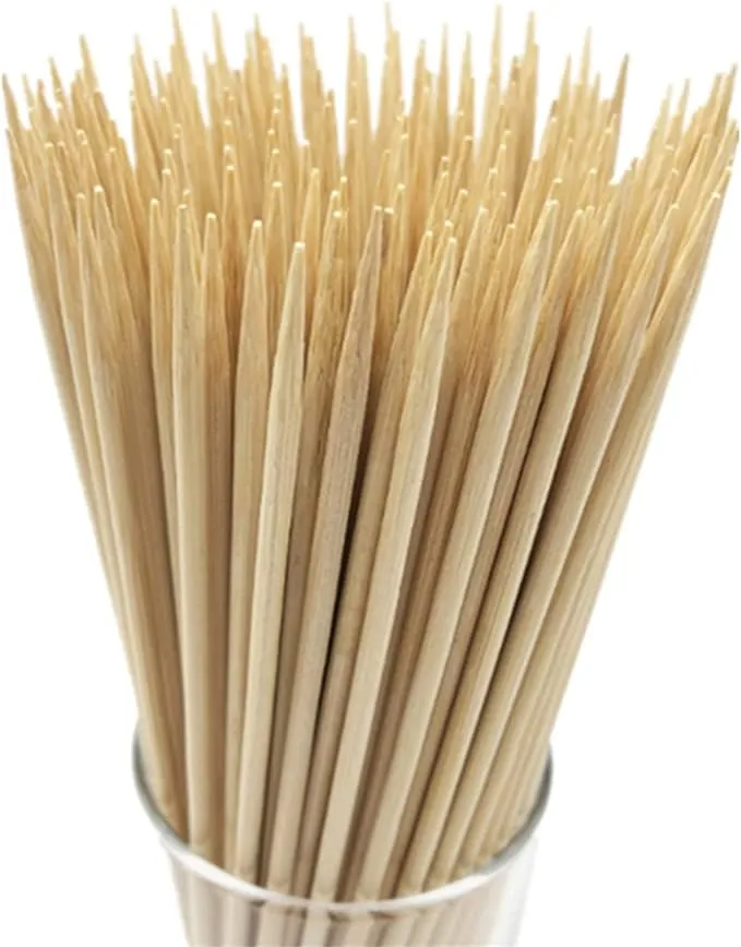 HOPELF 14" Natural Bamboo Skewers Sticks for BBQ，Kabob，Grilling，Barbecue，Kitchen，Roasting，Marshmallows，Plant Stakes，Crafting.Φ=4mm, More Size Choices 6"/8"/10"/12"/16"/30"(100 PCS)