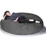 Jaxx 6 Foot Cocoon - Large Bean Bag Chair for Adults, Charcoal