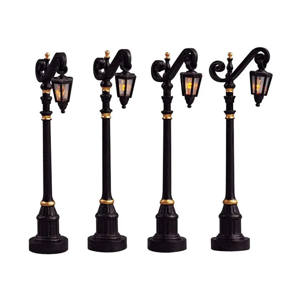 Lemax Colonial Street Lamp, Set of 4, Battery Operated (4.5V) #54313