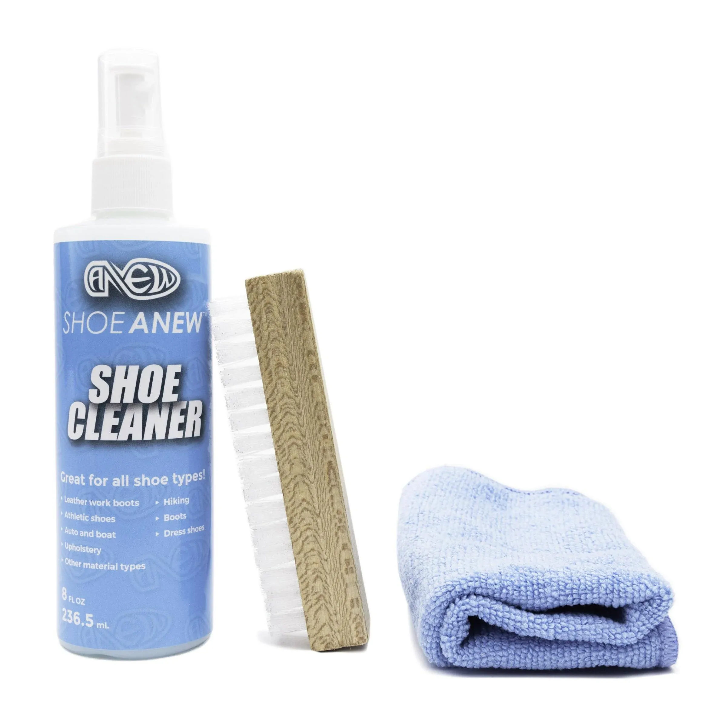 ShoeAnew Cleaner Kit For Sneakers, Kicks, Dress, Boots, Canvas, Mesh 8 oz