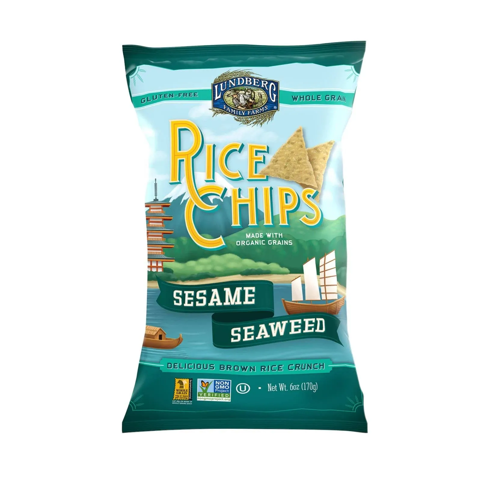 Lundberg Rice Chips, Sesame Seaweed - 6 oz