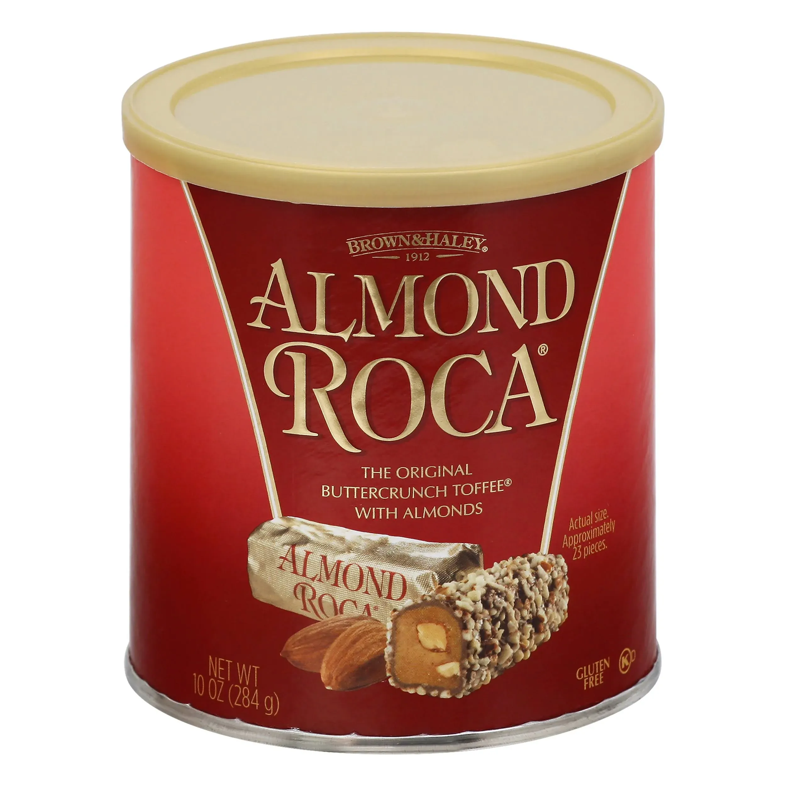 Brown &amp; Haley  Almond Roca Original Buttercrunch Toffee with Almonds - 10 oz Can