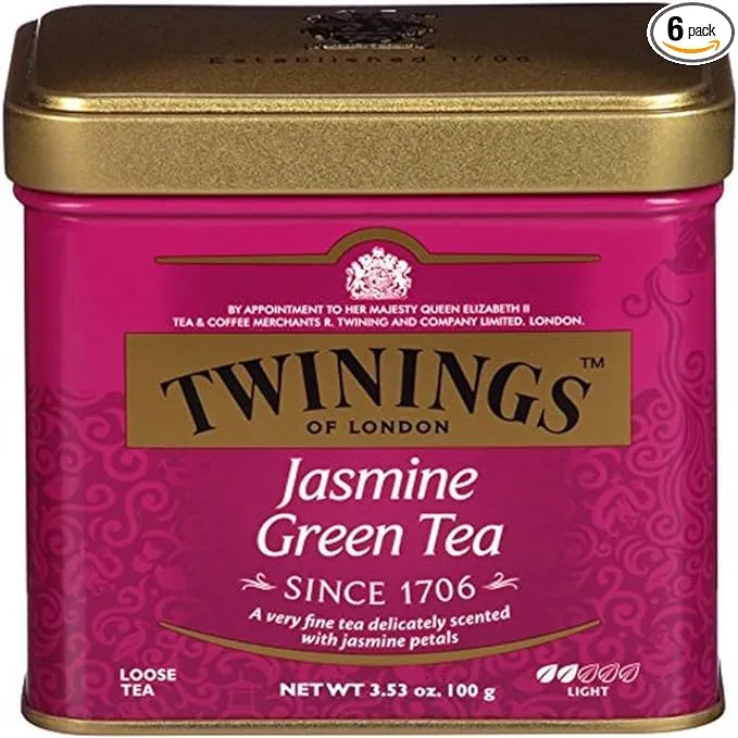 Twinings Jasmine Green Tea 3.53 Oz Tin - 6ct Case