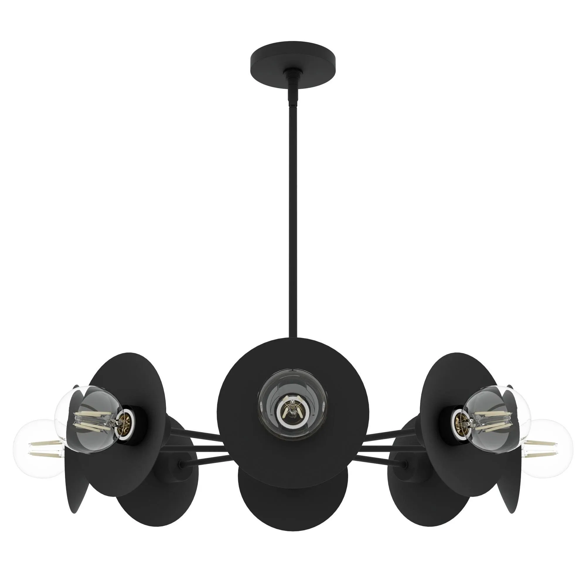 Fernando 8 Light 24 inch Flat Matte Black Chandelier Ceiling Light, Medium