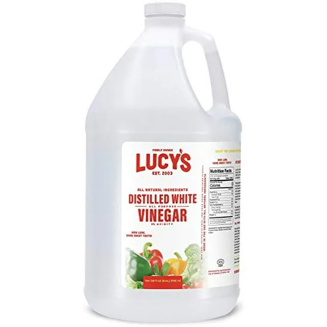 Lucy's Family Owned - Natural Distilled White Vinegar 1 Gallon (128 oz) - 5% Acidity