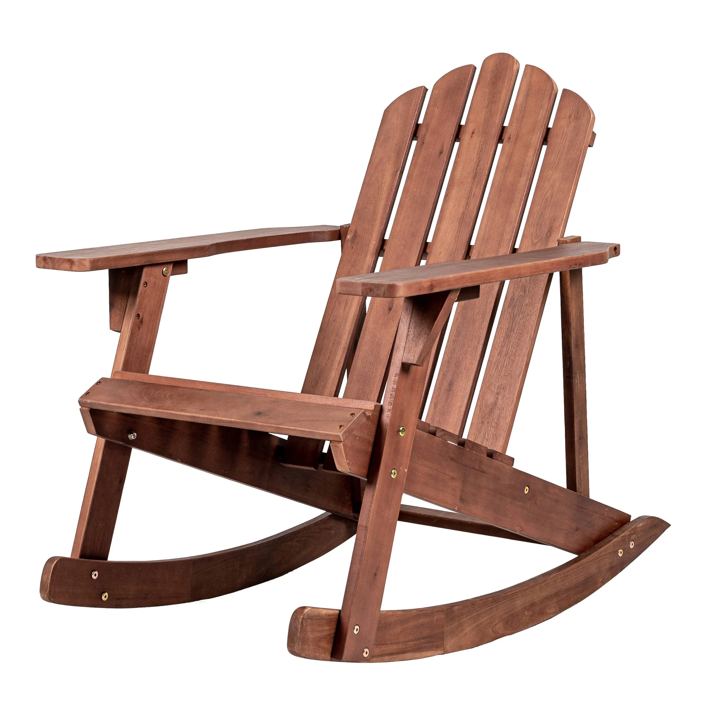 Kiawah Outdoor Patio Classic Acacia Wood Adirondack Rocking Chair