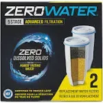 ZeroWater Starter Pack Bundle, 23 Cup Dispenser and 2-Pack Replacment Filters