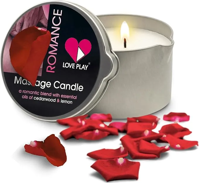 Massage Oil Candle for Home SPA - Vegan Moisturizing Body Oil Candle for Pure Relaxation - Hydrating Skin Care Massage Oils with Essential Oils (6.76oz)