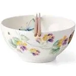 Butterfly Meadow Bowl & Chopsticks In Multi