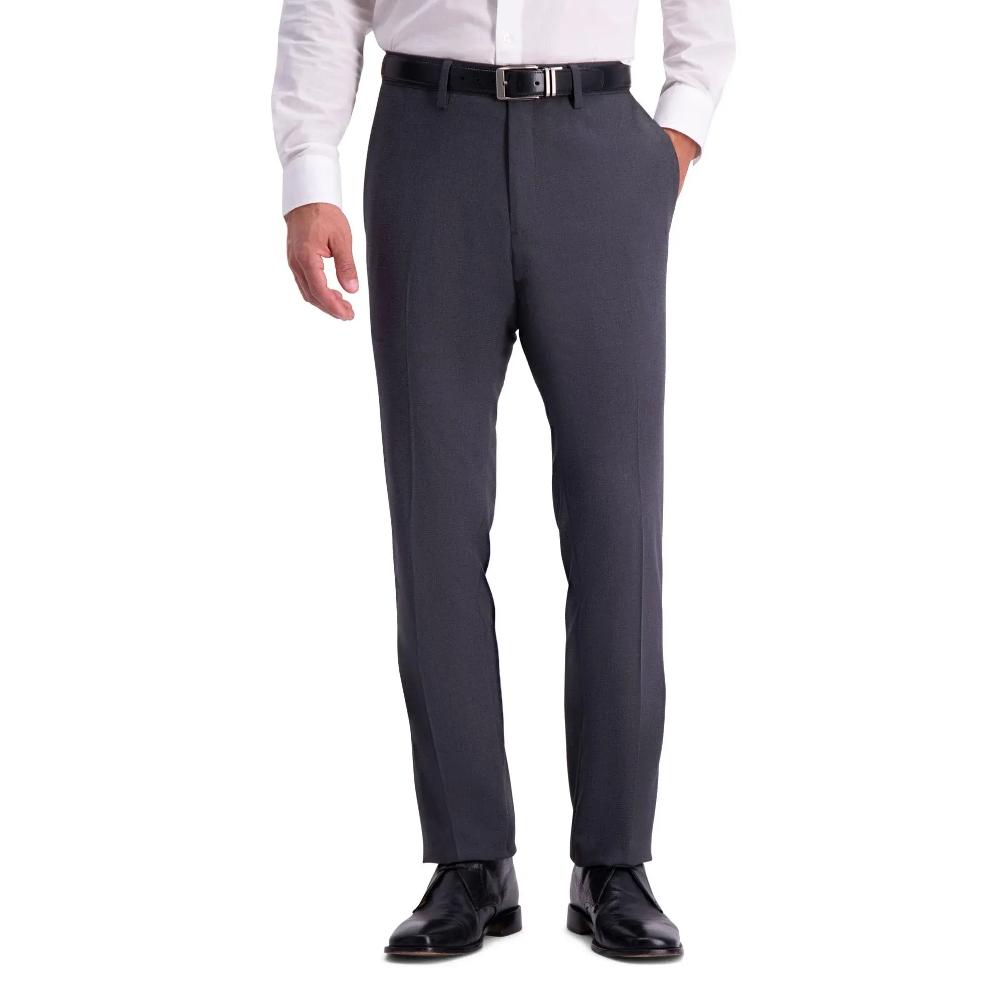 Kenneth Cole Reaction Stretch Heather Tic Slim Fit Dress Pants - Gray