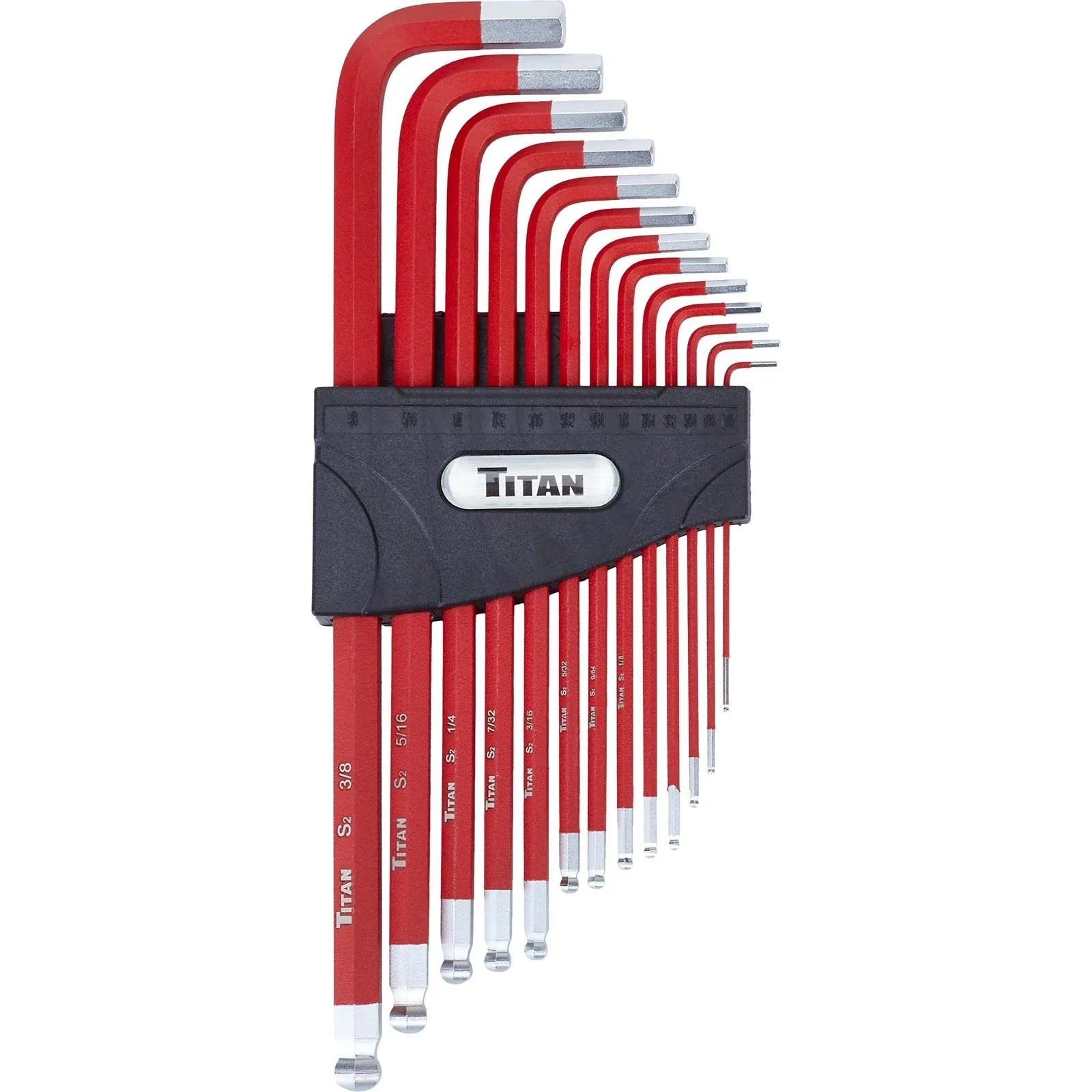 Titan 12713 13-Piece SAE Extra Long Ball End Hex Key Set