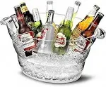 Ice Bucket for Cocktail Bar, Champagne Bucket, 12 Liter Ice Bucket for Parties, Ice Wine, Large Beverage Tub, Wine Chiller, Wine Bucket, Cubetas para Cerveza, Clear Ice Bucket, 6 to 8 Bottles ??