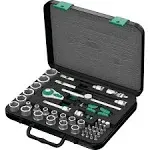 Wera 8100 SB 2 Zyklop Speed Ratchet, Sockets, Bits and Accessories Set, 3/8" Drive, 43PC, 05003594001