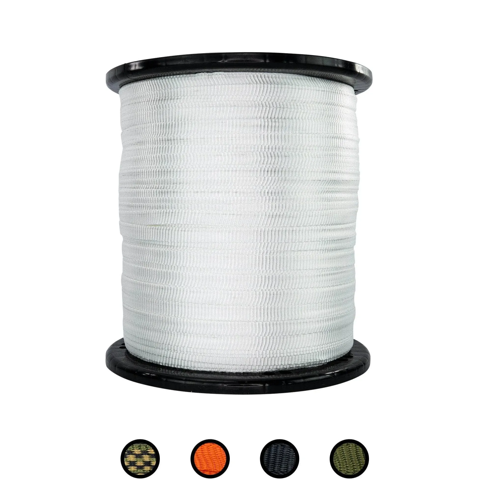 SGT KNOTS Polyester Webbing - Flat Rope - Durable Polyester Pull Tape Strap - Utility, Arborist, Gardening, Marine, Commercial (5/8" x 300ft, White)