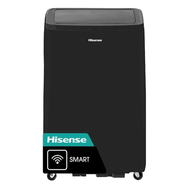 Hisense 10000-BTU Doe (14000-BTU Ashrae) 115-Volt Grey Vented Portable Air Conditioner Wi-Fi Compatibility AP1022CW1G.