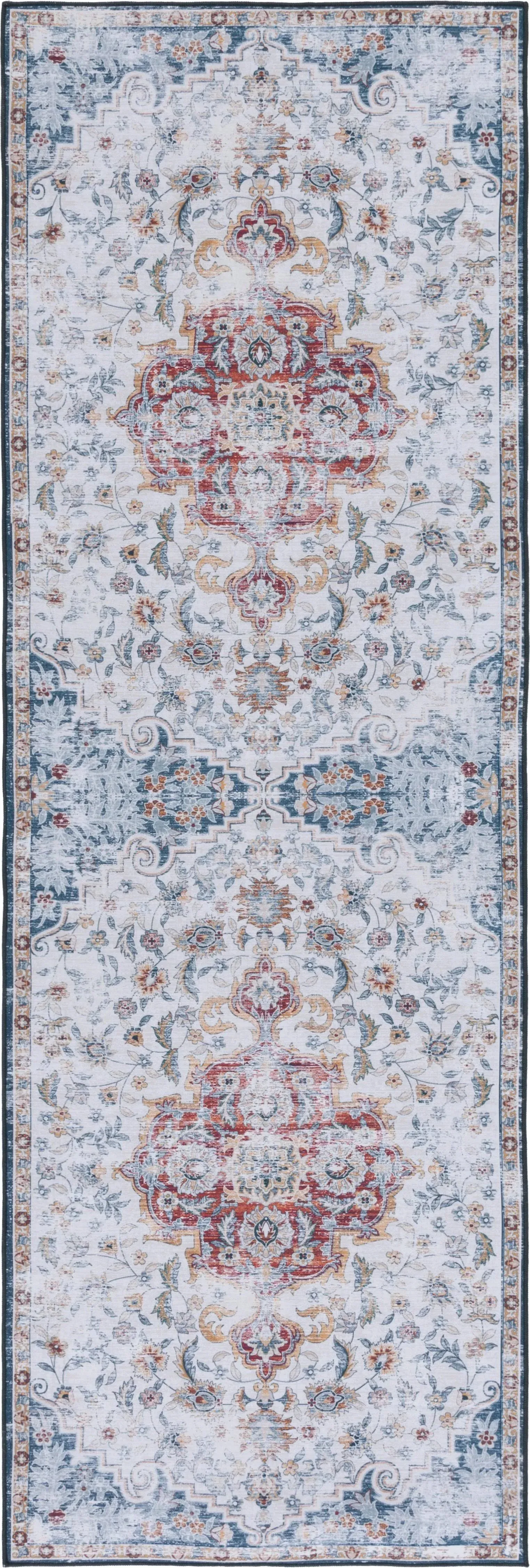 Safavieh Tucson TSN117 Grey / Rust Machine Washable Area Rug