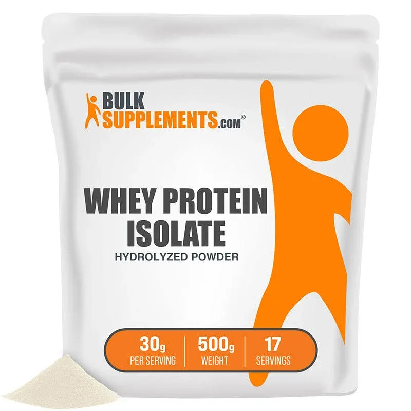 BulkSupplements Pure Hydrolyzed Whey Protein Isolate Powder (500 grammes)