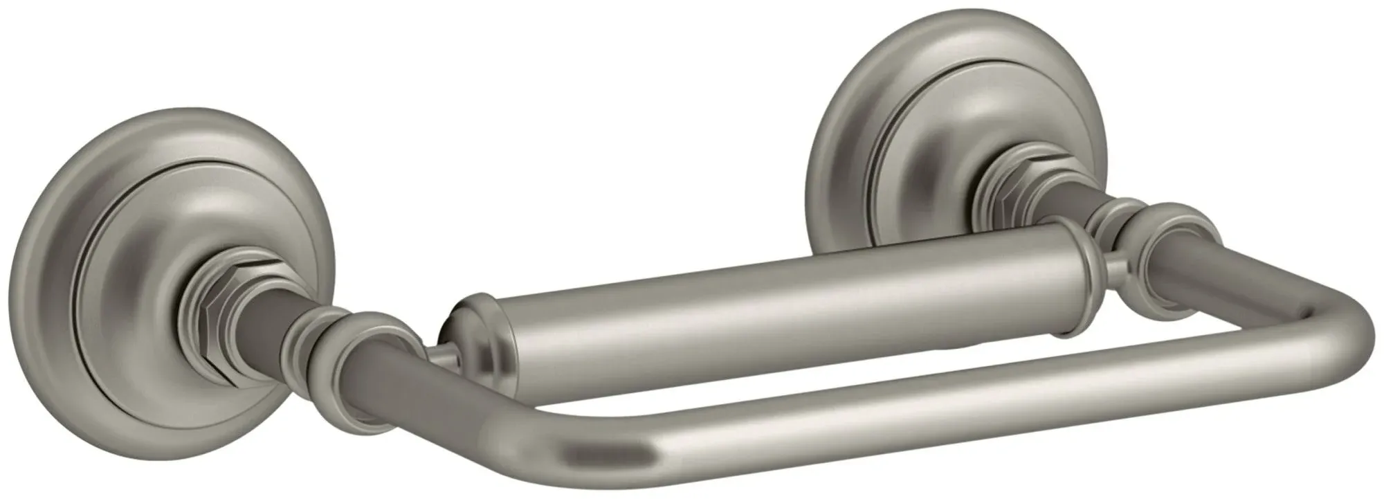 Artifacts Pivoting Double Post Toilet Paper Holder in Vibrant Brushed Nickel