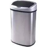 13-Gallon Touch-Free Sensor Automatic Stainless Steel Trash Can